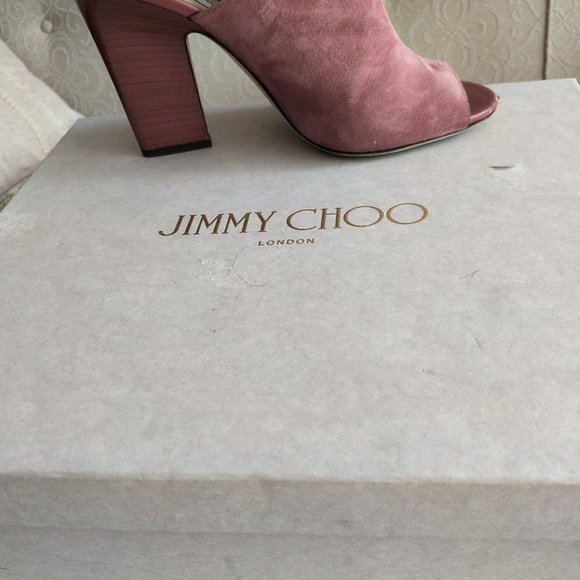Jimmy Choo  Pink Suede Mules/Slides 7.5 - Picture 7 of 9